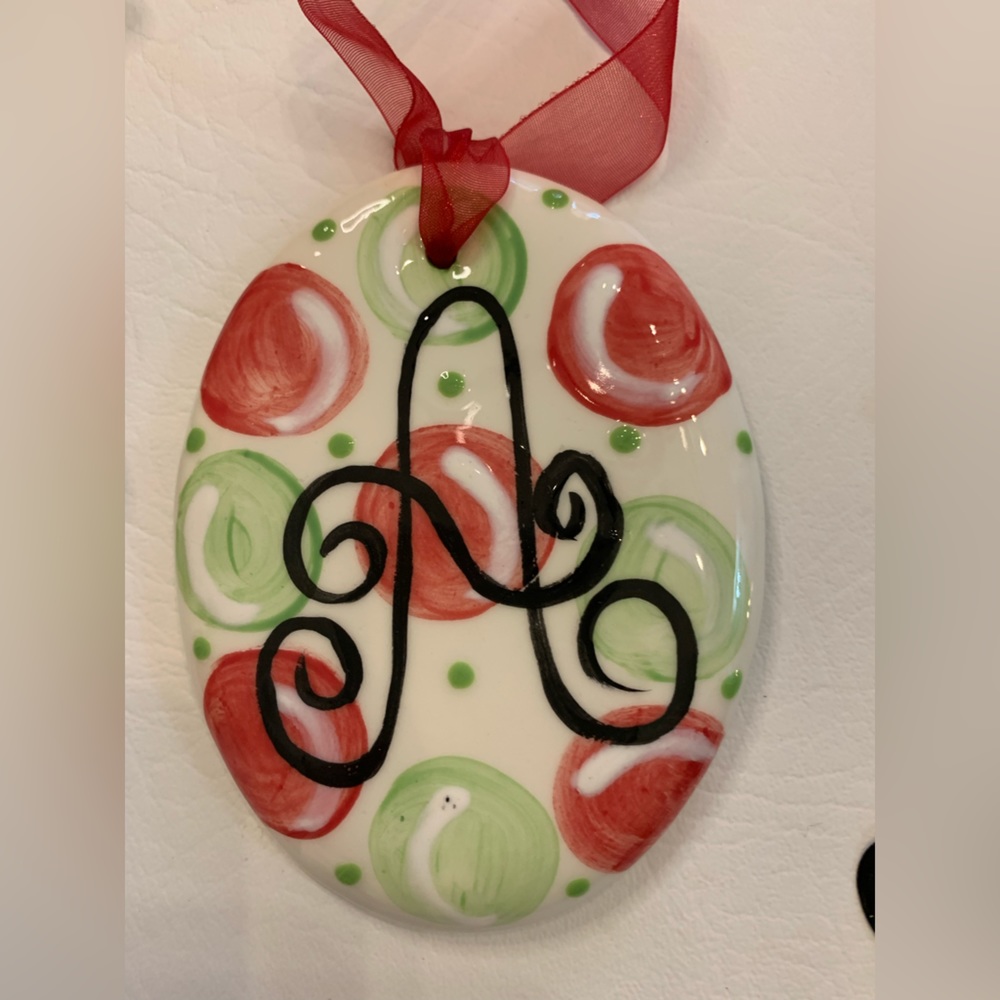 Lot of 6 assorted Christmas ornaments, ceramic and multi media - Picture 2 of 9